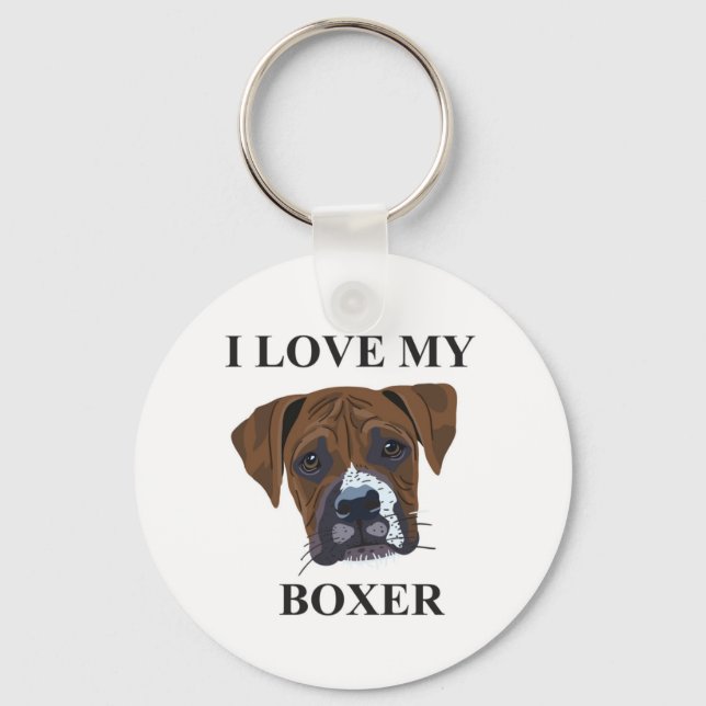 Boxer Love Key Ring (Front)