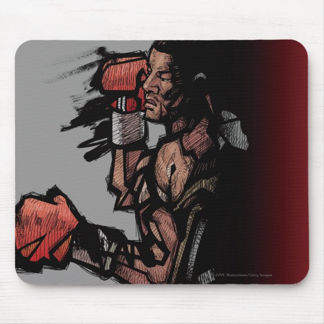 Boxer lying down mouse mat (Front)