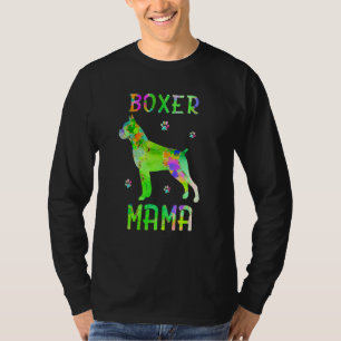 Boxer Mama Colourful Dog Mum T-Shirt