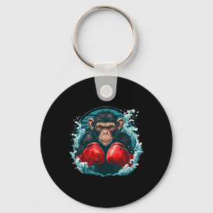 Boxer Monkey With Boxing Gloves Kickboxing Funny B Key Ring