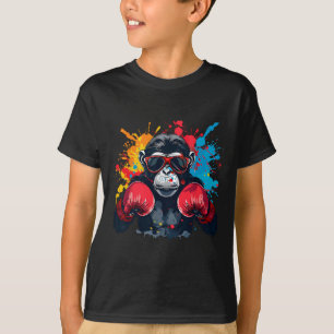 Boxer Monkey With Boxing Gloves Kickboxing Funny B T-Shirt