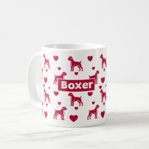 Boxer Mug With Red Hearts