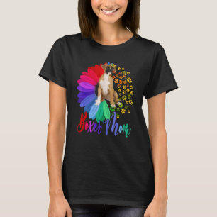Boxer Mum A Half Sunflower Boxer Dog Mother's Day T-Shirt