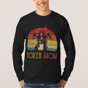 Boxer Mum Boxer Dog Mum Lover Gift Vintage Retro T-Shirt