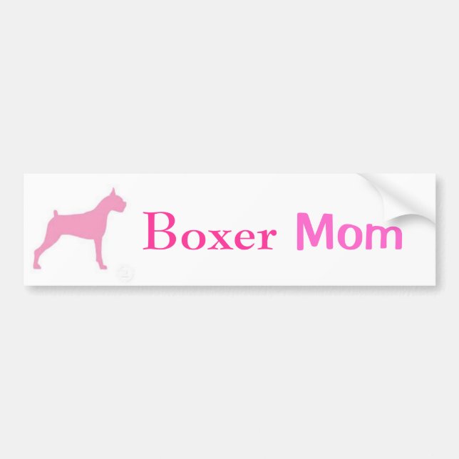 Boxer Mum Bumper Sticker (Front)