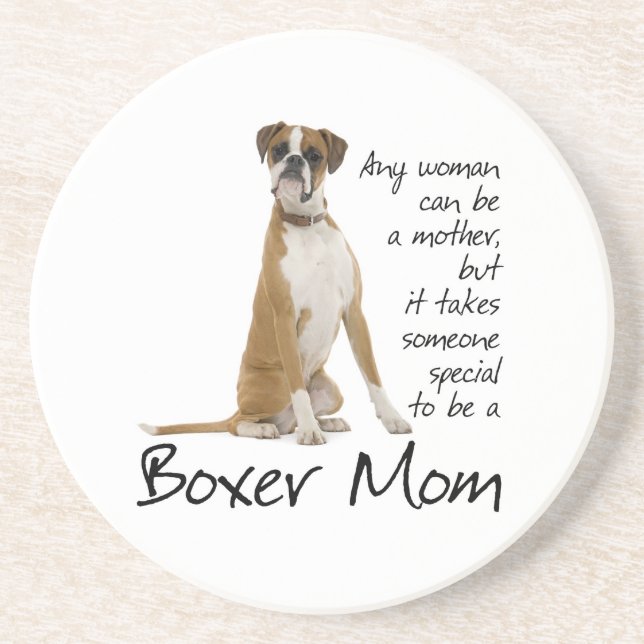Boxer Mum Coaster (Front)