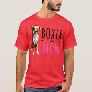 Boxer Mum Cute Boxer Lover Dog Owner T-Shirt