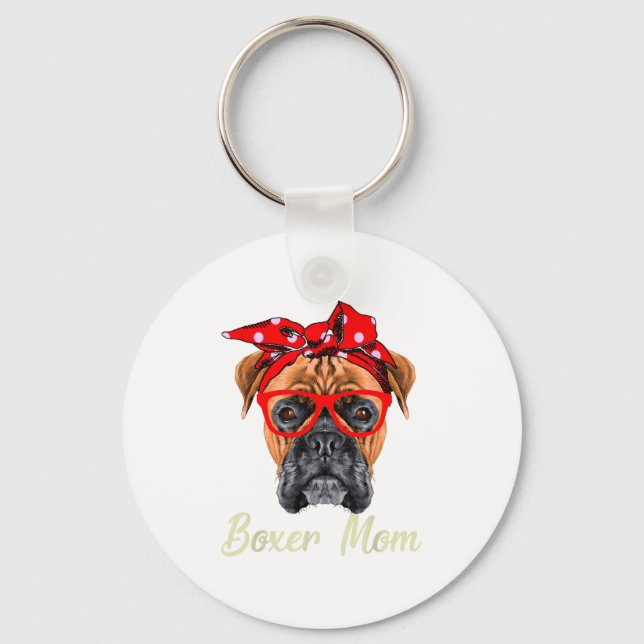 Boxer Mum Dogs Mothers Day Dog Lovers Gifts For Wo Key Ring (Front)