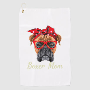 Boxer Mum Golf Towel