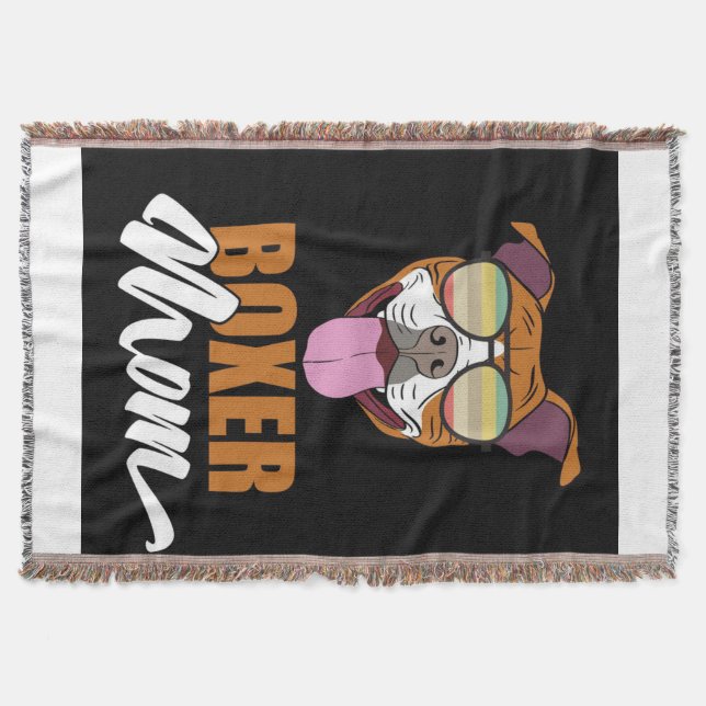 Boxer Mum | Personalised To My Mum Throw Blanket (Front)