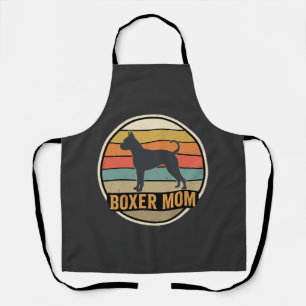 Boxer Mum Retro Sunset Dog Apron