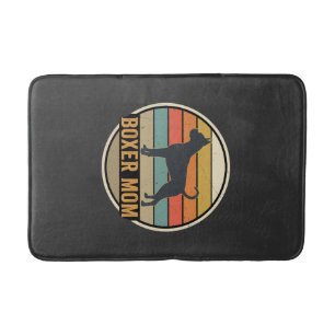 Boxer Mum Retro Sunset Dog Bath Mat