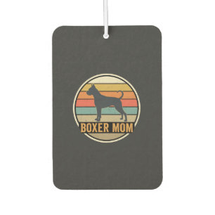 Boxer Mum Retro Sunset Dog Car Air Freshener