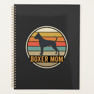 Boxer Mum Retro Sunset Dog Planner