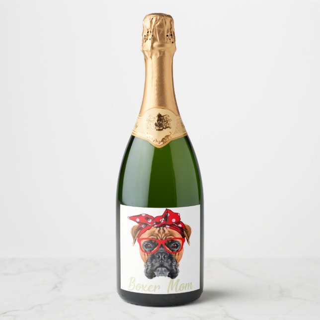 Boxer Mum Sparkling Wine Label (Front)