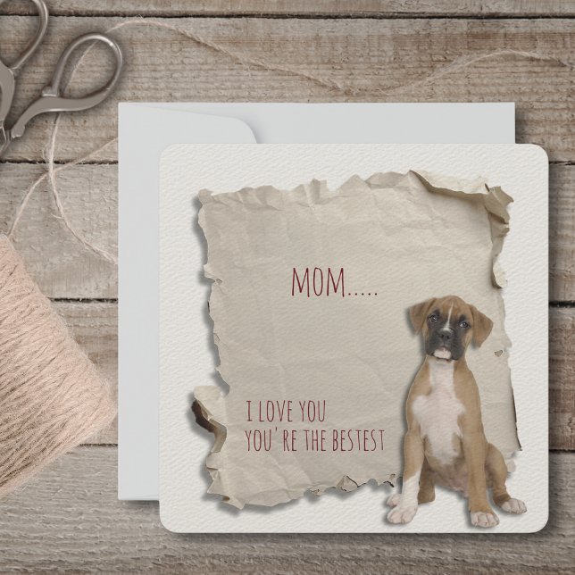 Boxer Mum Special Card (Mothers Day is a great time to show mom how special she is, but any day is a day to say I love you!)
