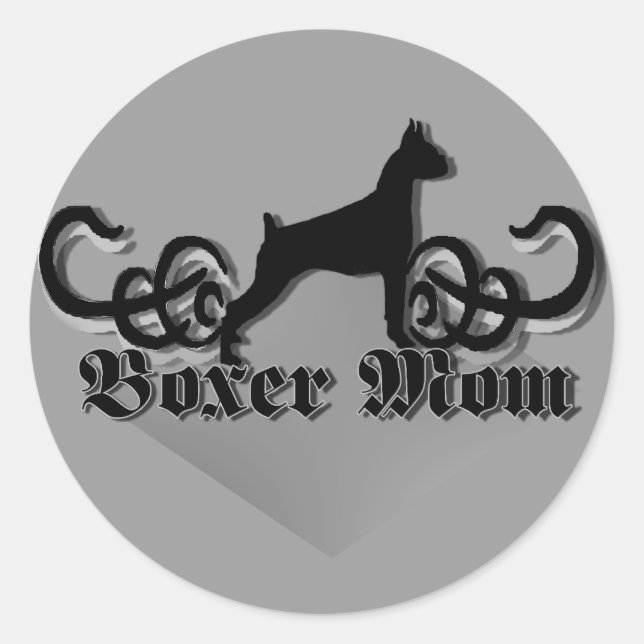 Boxer mum sticker (Front)