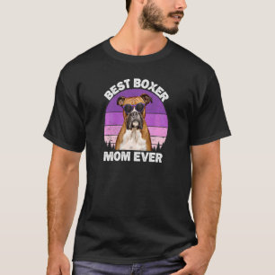 Boxer Mum Vintage Boxer Dog Owner Women Girls T-Shirt