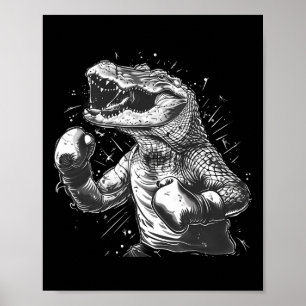 Boxer Octopus Lover Ocean Sea Creature Kickboxing Poster