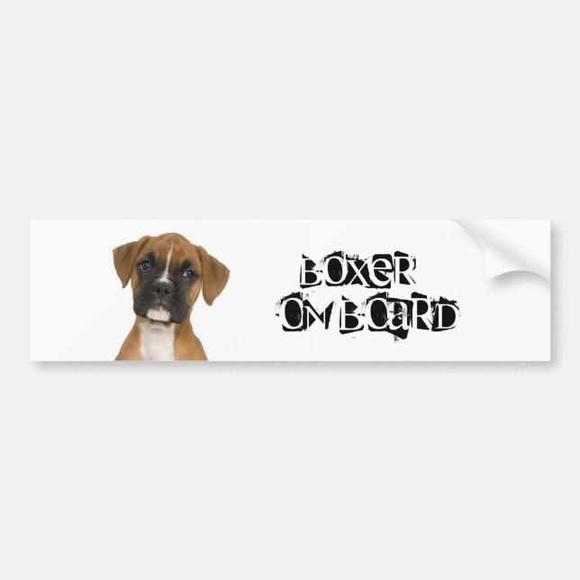 Boxer on Board Bumper Sticker (Front)