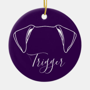 Boxer Ornament (Paw Prints)