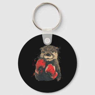 Boxer Otter With Boxing Gloves Kickboxing Funny Bo Key Ring