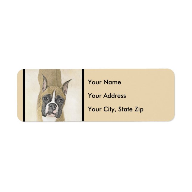 Boxer Painting - Cute Original Dog Art (Front)
