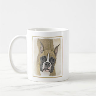 Boxer Painting - Cute Original Dog Art Coffee Mug