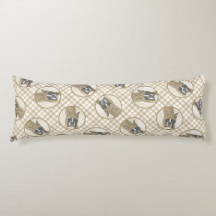 Boxer Painting Fawn Cropped Docked Cute Dog Art Body Cushion