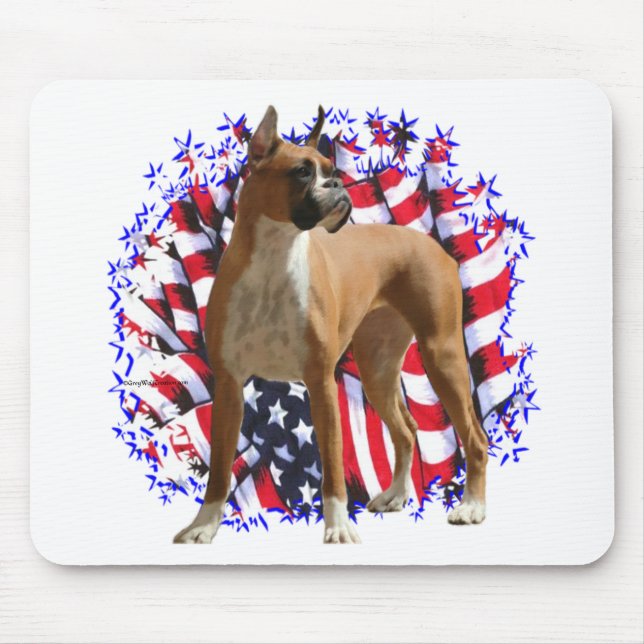Boxer Patriot Mouse Mat (Front)