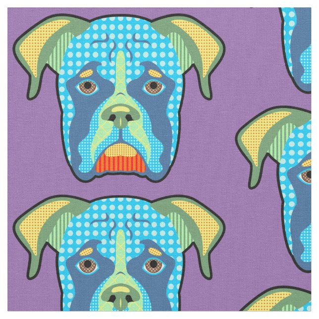 Boxer Pattern Pop Art Fabric (Close Up)