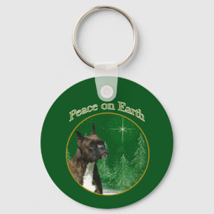 Boxer Peace Key Ring