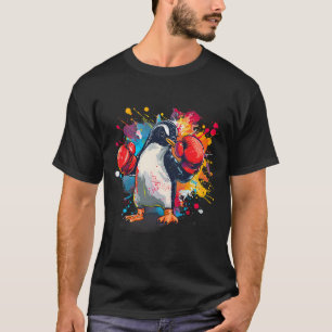 Boxer Penguin With Boxing Gloves Kickboxing Funny  T-Shirt