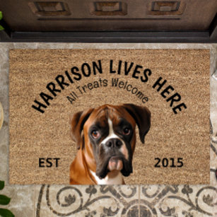Boxer Personalised Dog Lover Doormat