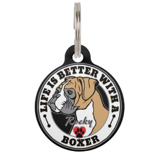 Boxer Personalised Life Is Better With A Boxer Pet Tag
