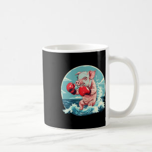 Boxer Pig With Boxing Gloves Kickboxing Funny Boxi Coffee Mug