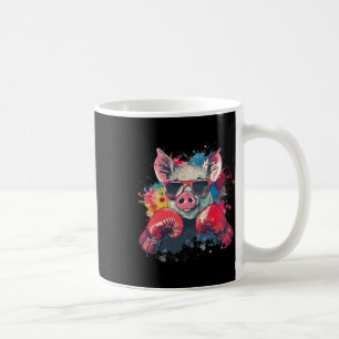 Boxer Pig With Boxing Gloves Kickboxing Funny Boxi Coffee Mug