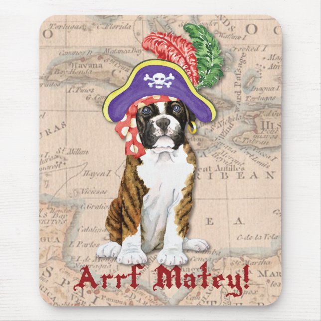 Boxer Pirate Mouse Mat (Front)