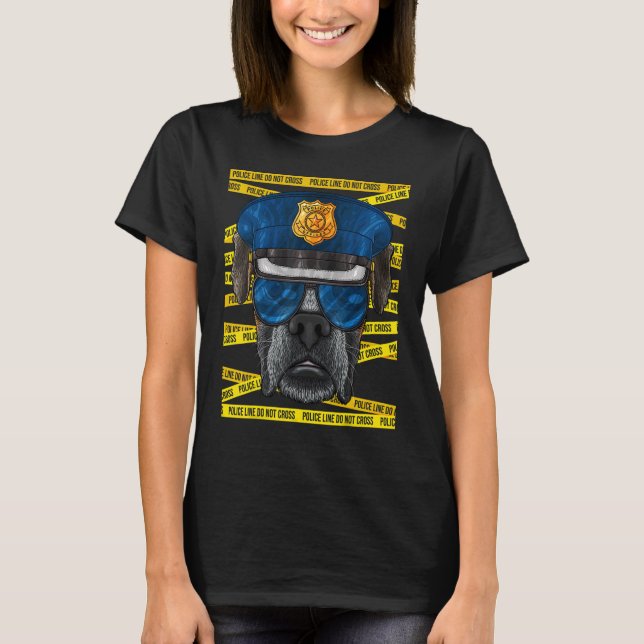 Boxer Police Officer Policeman  Police Dog T-Shirt (Front)