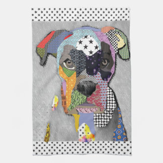 Boxer Portrait Tea Towel