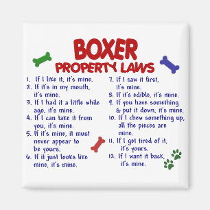 Boxer Property Laws 2 Magnet