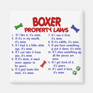 Boxer Property Laws 2 Magnet