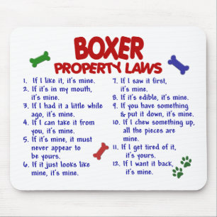 Boxer Property Laws 2 Mouse Mat