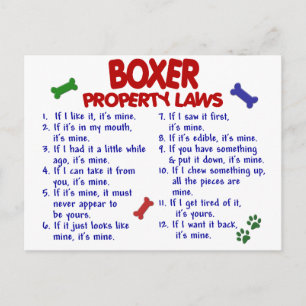Boxer Property Laws 2 Postcard
