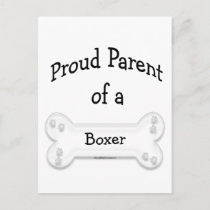 Boxer Proud Parent Postcard