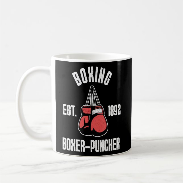 Boxer Puncher Boxing Gloves Boxer Boxing  Coffee Mug (Left)