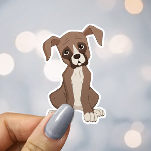 Boxer puppy Custom-Cut Vinyl Sticker