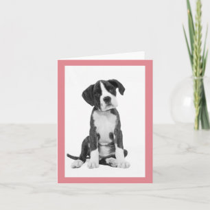 Boxer Puppy Dog Blank Note Card