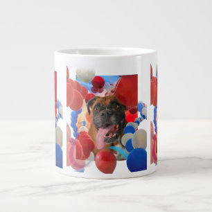 Boxer Puppy Dog "BOOM TIME IN BOXERVILLE" Large Coffee Mug
