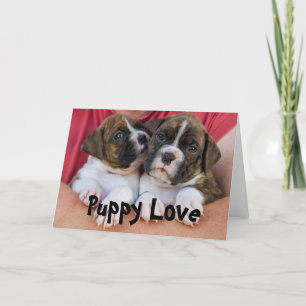 Boxer Puppy Love Greeting Card